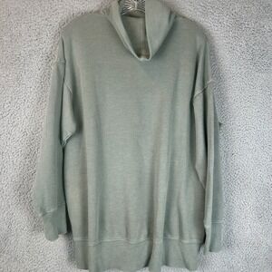 AERIE Women's Oversized Green Turtleneck Sweater Size XS